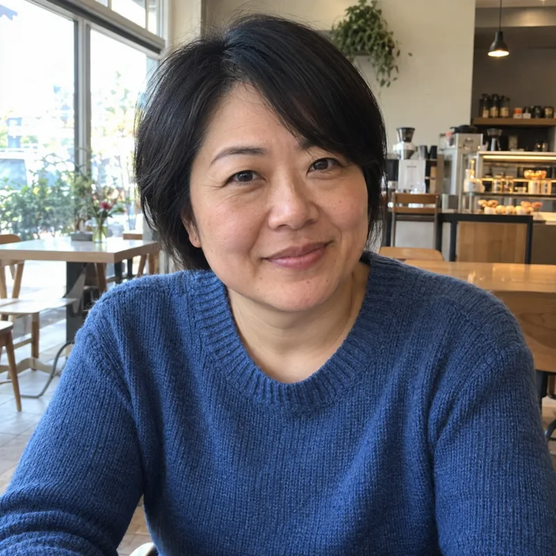 Eksempelprofil · AI-genereret foto: Mei, 46